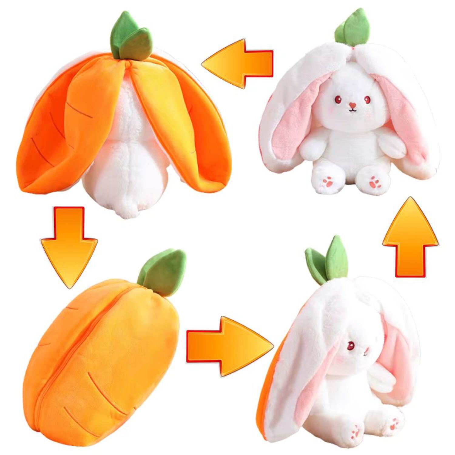 Peluche Conejo Zanahoria Kawaii Naranjo 50 Cm image number 2.0