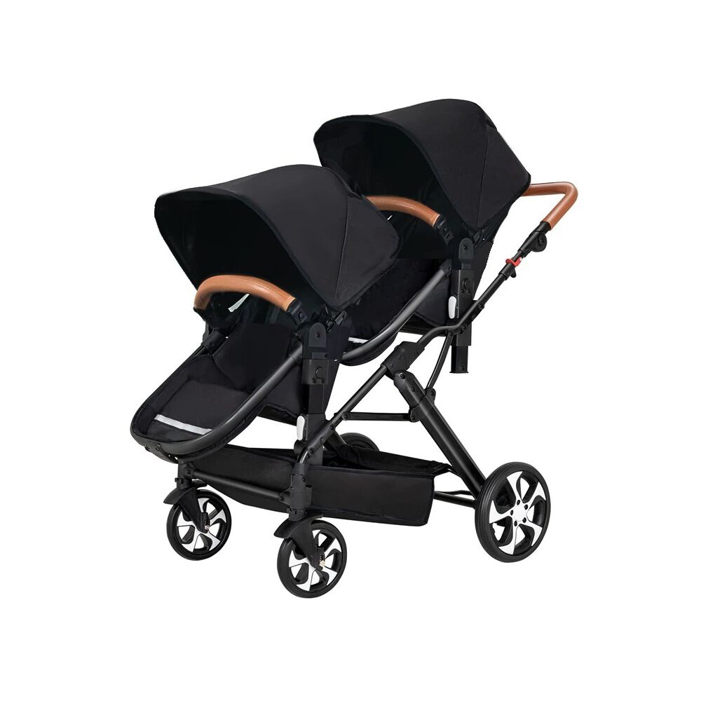 Coche Cuna Doble Multiposiciones Compacto A8 Negro Lubabycas image number 8.0