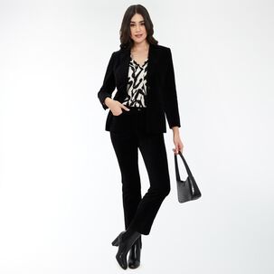 Blazer Velvet Regular Cuello Solapa Mujer Kimera