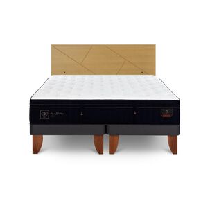 Cama Europea Cic Linea Premium / 2 Plazas / Base Dividida + Respaldo