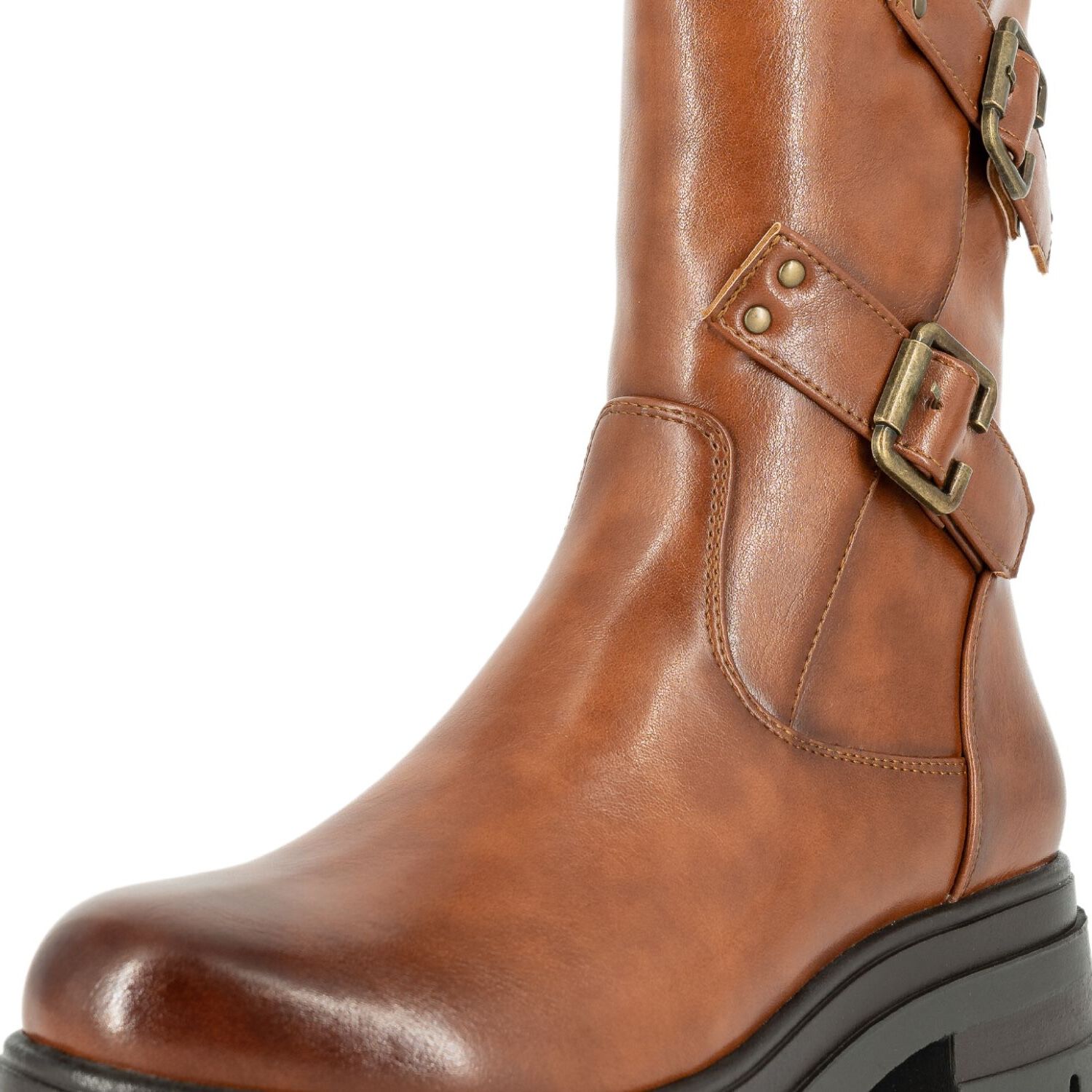 Bota Biker Zara Caramelo Alquimia image number 4.0