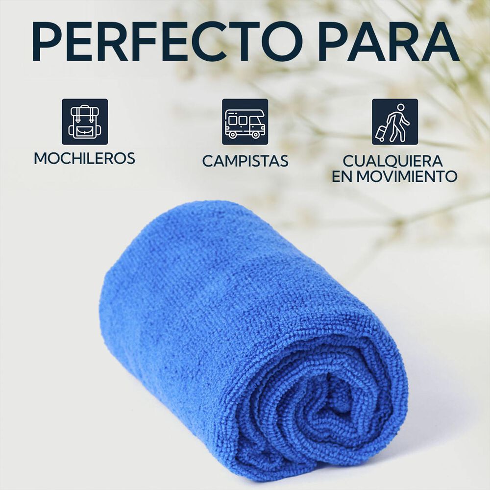 Pack Toallon Y Toalla Microfibra Terry Azul Pro Outdoor image number 1.0
