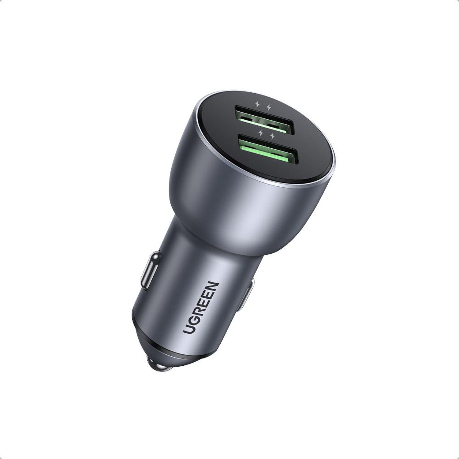 Cargador Auto 2usb-a 36w Aluminio Ugreen image number 0.0