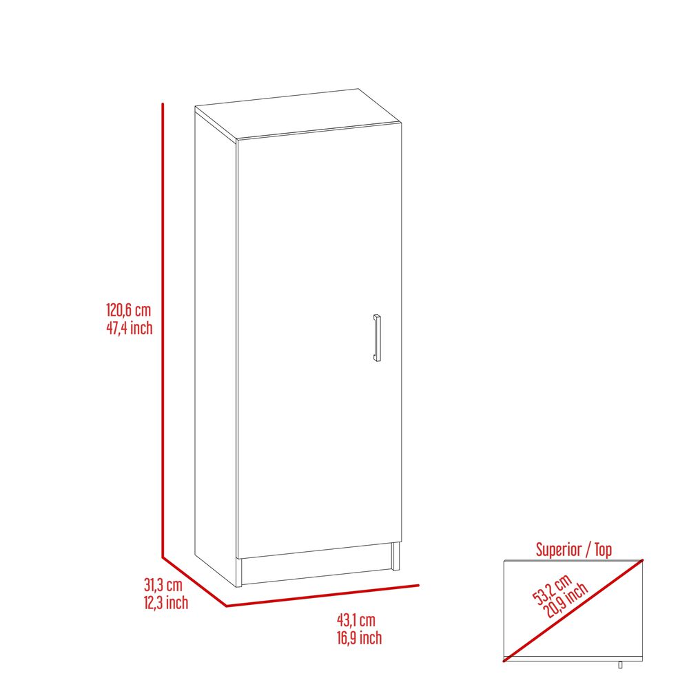 Despensa 1 Puerta 3 Repisas Blanco image number 9.0