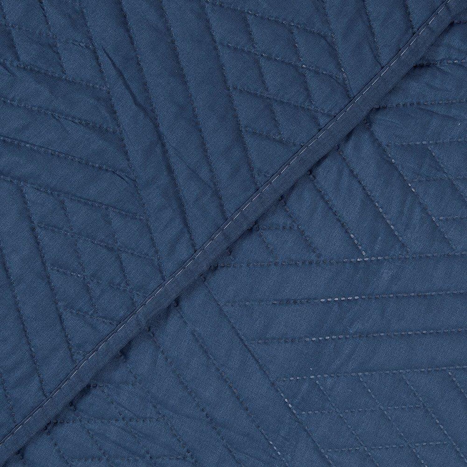Set Quilt Liso + Sabana Liso King Azul image number 1.0