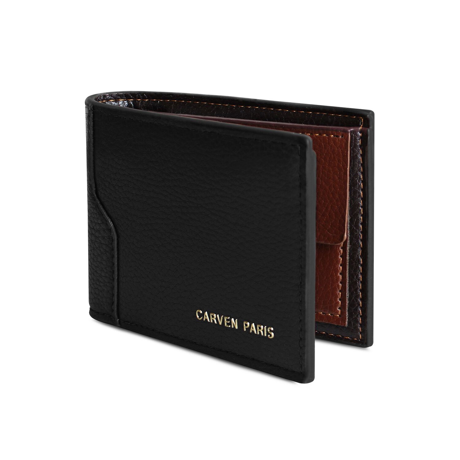 Billetera Hombre Dante Negra Con Monedero Carven Paris image number 2.0
