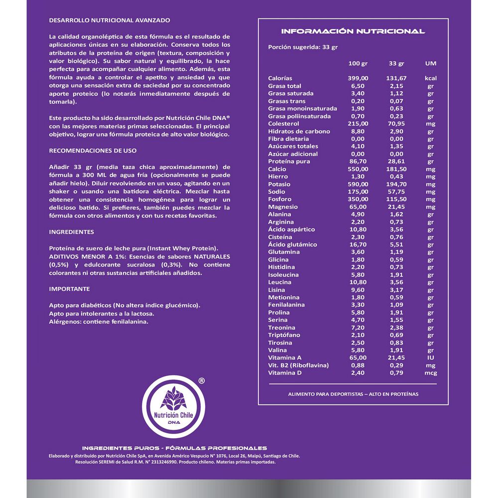 Prote&iacute;na D N A - Sabor Vainilla - Balde - 15kg 33lb image number 1.0