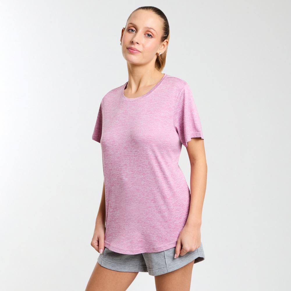 Polera Deportiva Básica Manga Corta Cuello Redondo Mujer Wetland image number 2.0