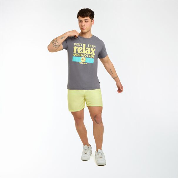 Polera Estampada Manga Corta Cuello Redondo Hombre Skuad