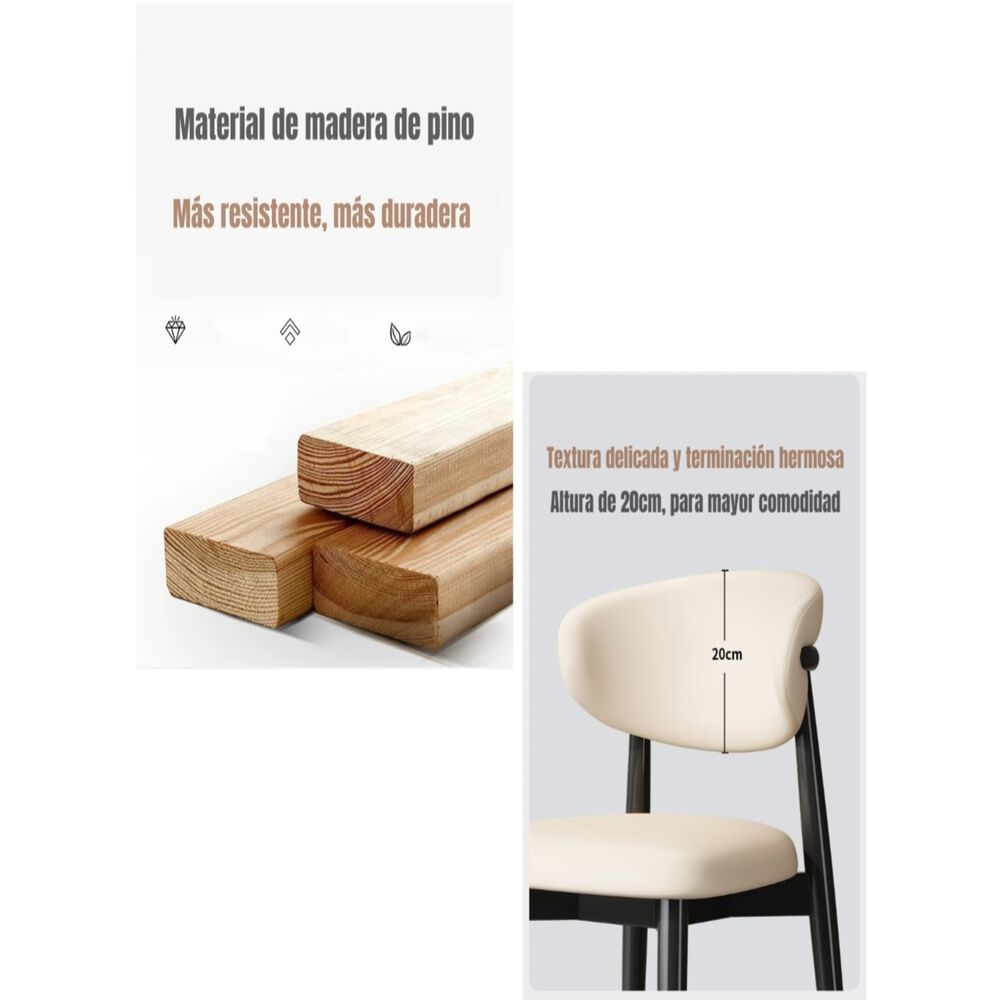 Pack 4 Sillas De Comedor Madera Caf&eacute; Ankara image number 6.0