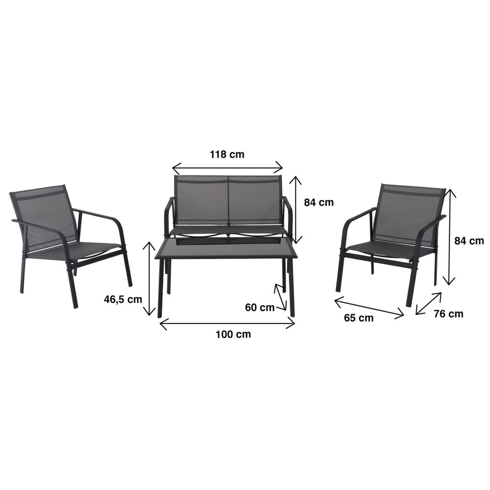 Juego De Terraza Aero 3 Sof&aacute;s Y 1 Mesa De Centro image number 3.0