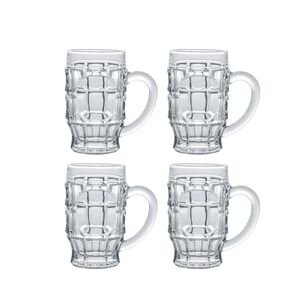 Set 4 Vasos Choperos Cervecero Bonn Vidrio 400 Ml