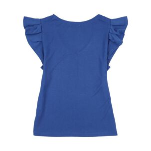 Polera Regular Sin Mangas Con Vuelos Cuello V Mujer Kimera