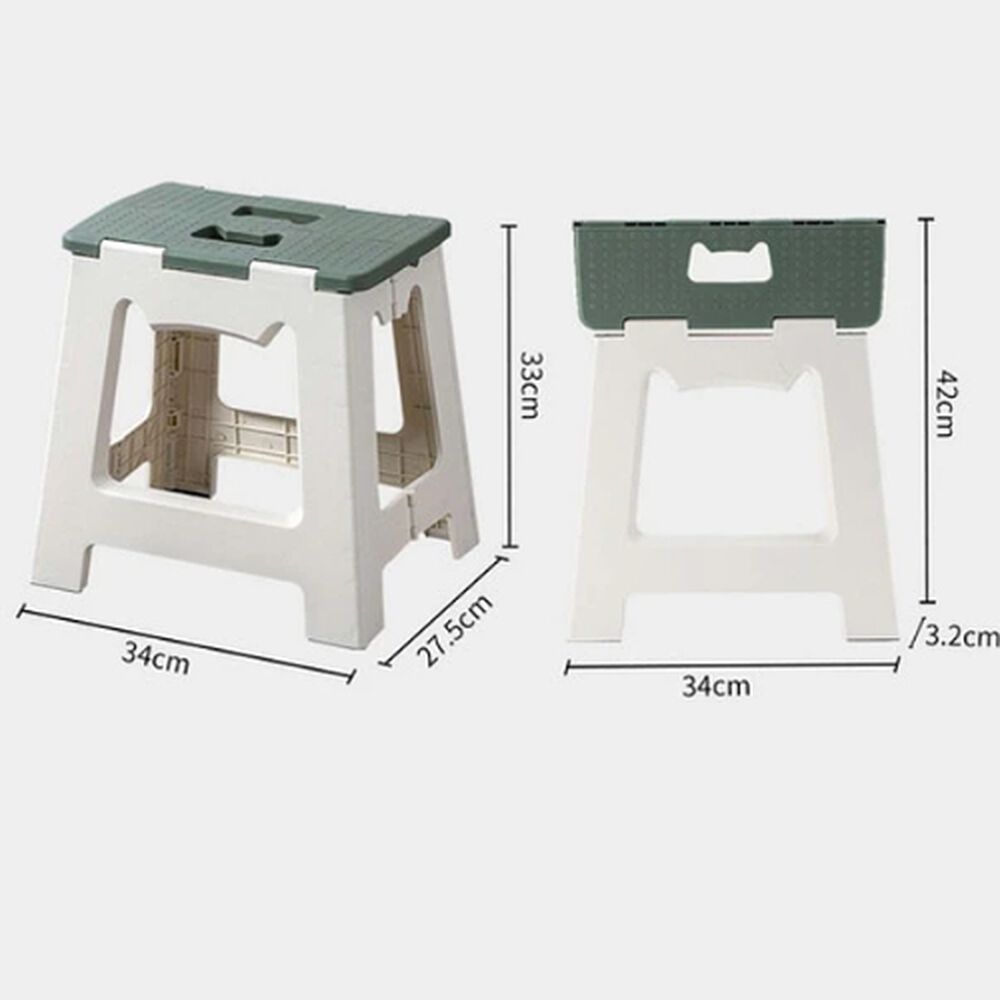 Taburete Plegable Portátil Compacto, Silla De Plástico 33cm image number 2.0