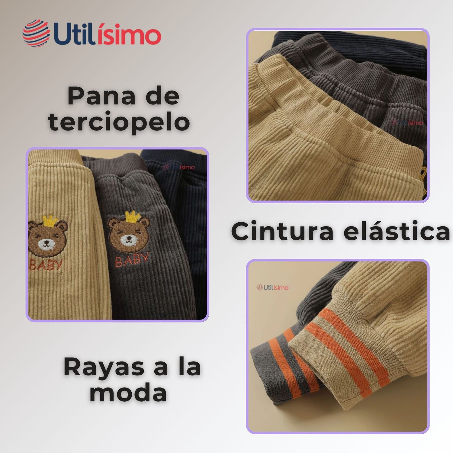 Buzo Cotel&eacute; Beb&eacute; Ni&ntilde;o Forrado En Polar Negro Pantal&oacute;n image number 4.0