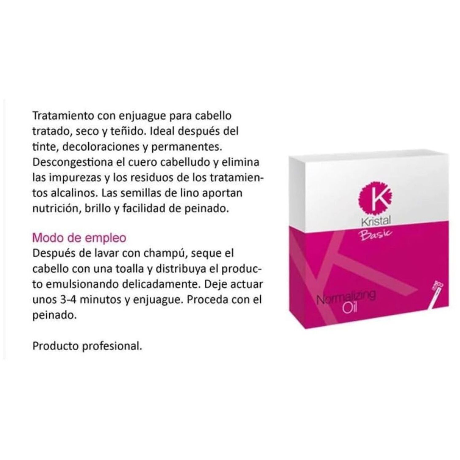 Ampolla Capilar Normalizing Oil Kristal Basic Bbcos 10ml image number 1.0