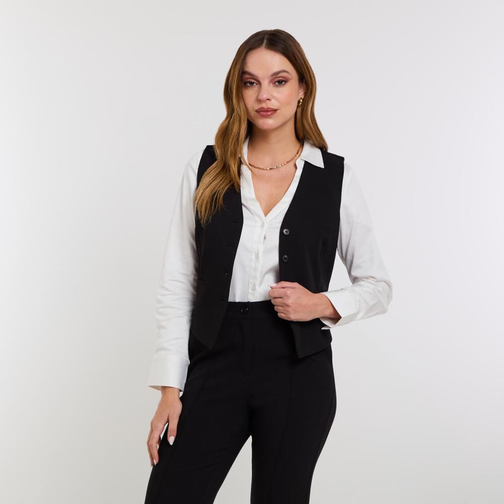 Blazer Guillette Abotonado Sin Manga Mujer Kimera image number 0.0
