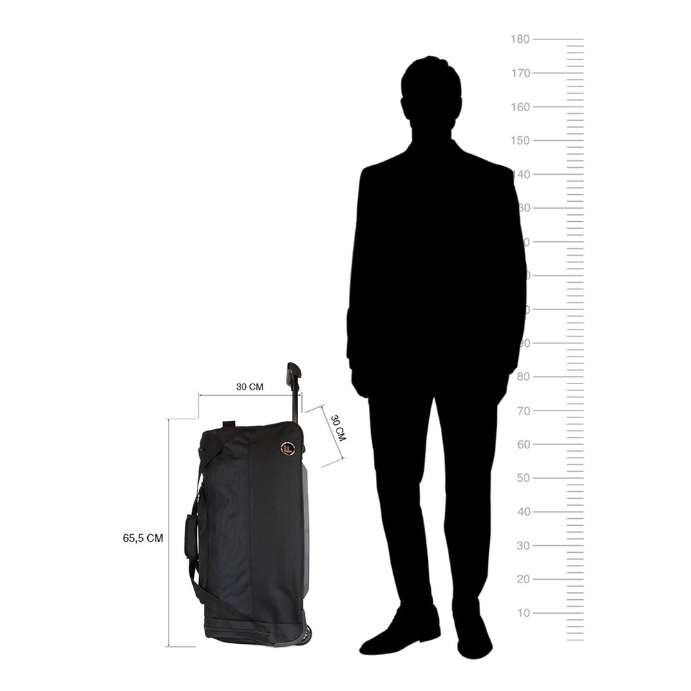 Bolso De Viaje Con Ruedas Kross M 89 Lts Negro + Candado F image number 10.0