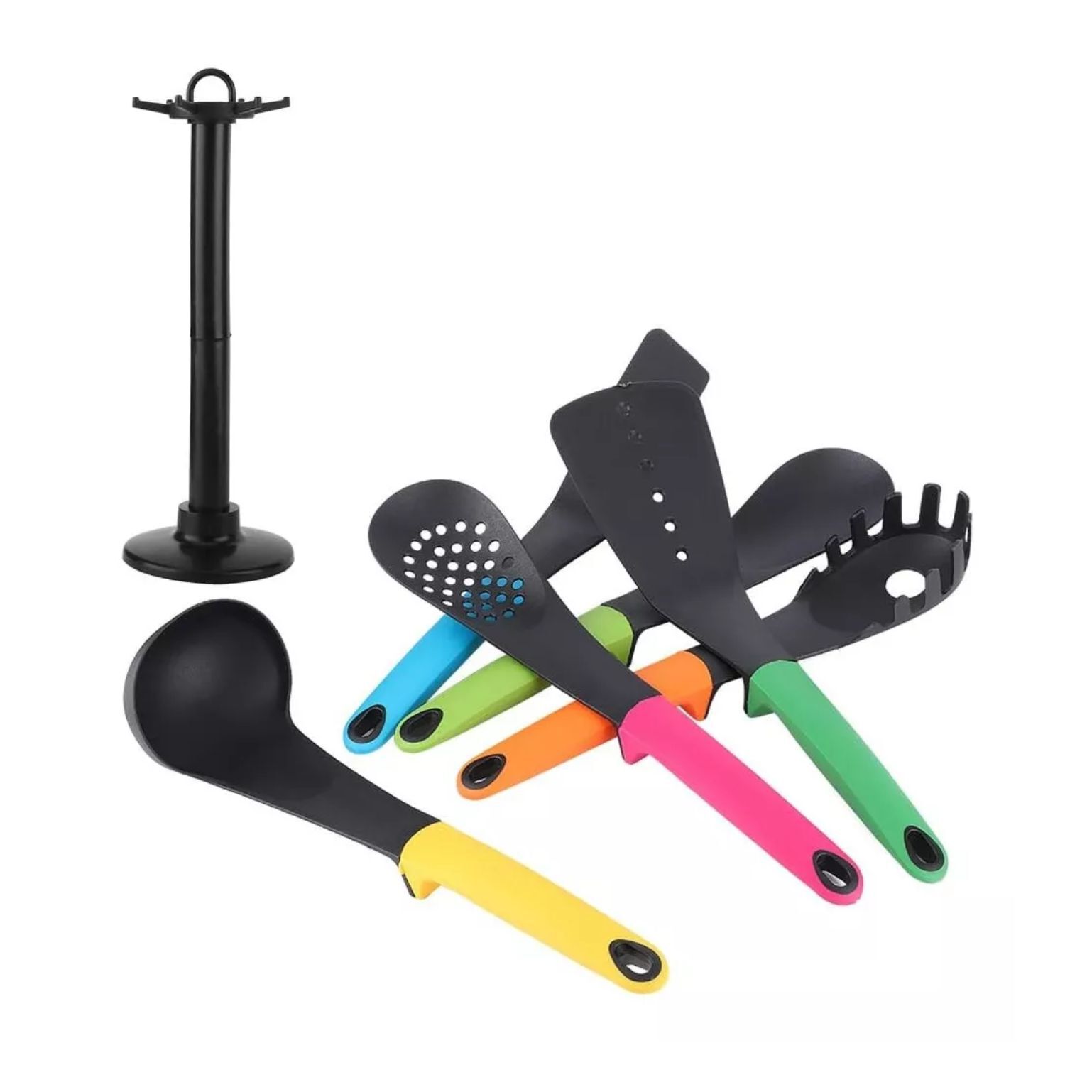 Pack 7 Piezas Utensilios Cocina Colores Soporte Durable image number 2.0