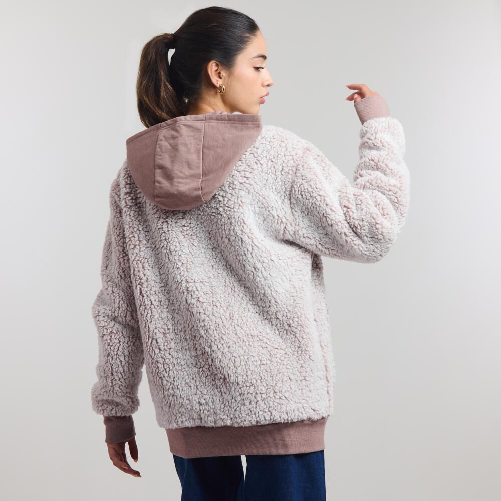 Polerón Sherpa Cuello Alto Con Capucha Mujer Freedom image number 1.0