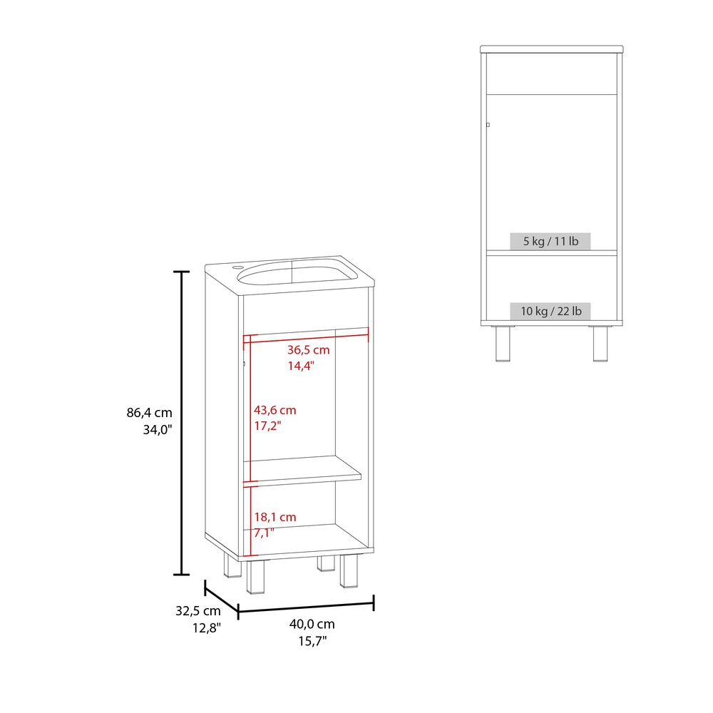 Vanitorio 86,4x40x32,5 Cm 1 Puerta image number 6.0
