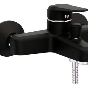 Monomando Llave Grifo Para Tina Ducha Modelo Padova Stretto Color Negro