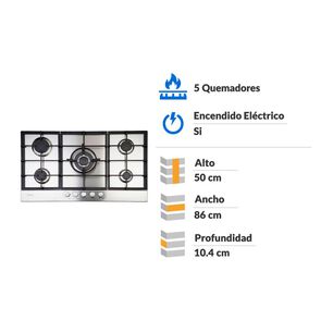 Encimera A Gas FDV Design 90 5GLSTX NAT / 5 Quemadores