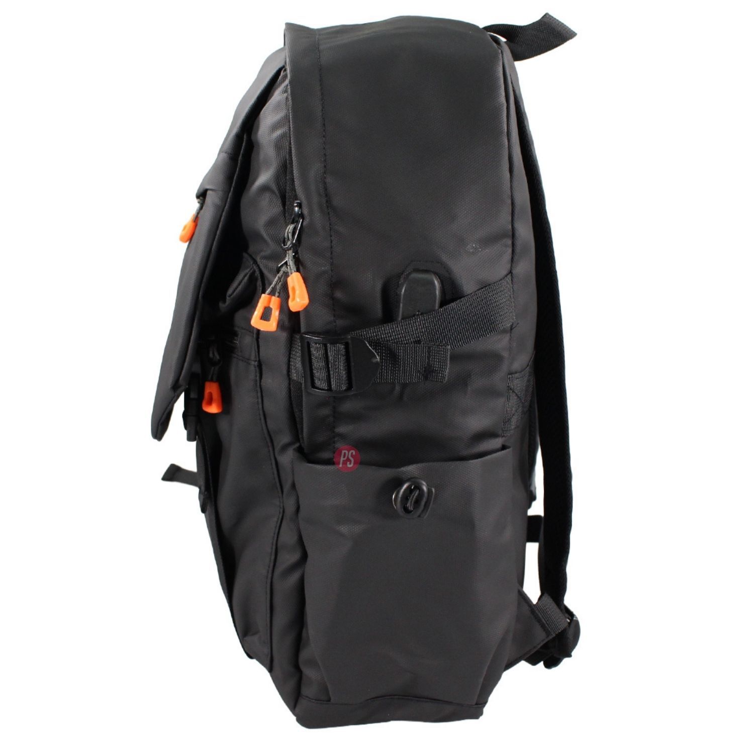 Mochila Negra Outdoor Casual Comoda Y Resistente - Ps image number 2.0