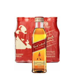 12 Miniaturas Whisky Johnnie Walker Red Label, Pet (50 Ml)