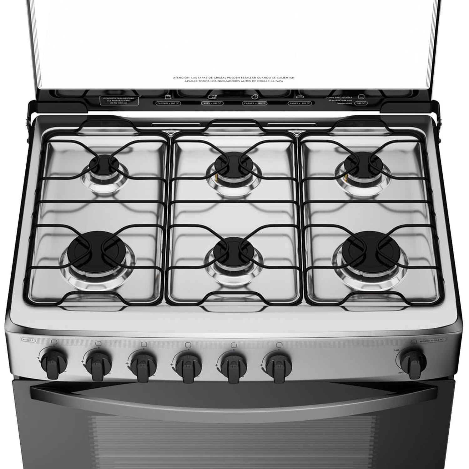 Cocina A Gas 6 Platos Mademsa Quemadores Laterales M 820 T image number 3.0