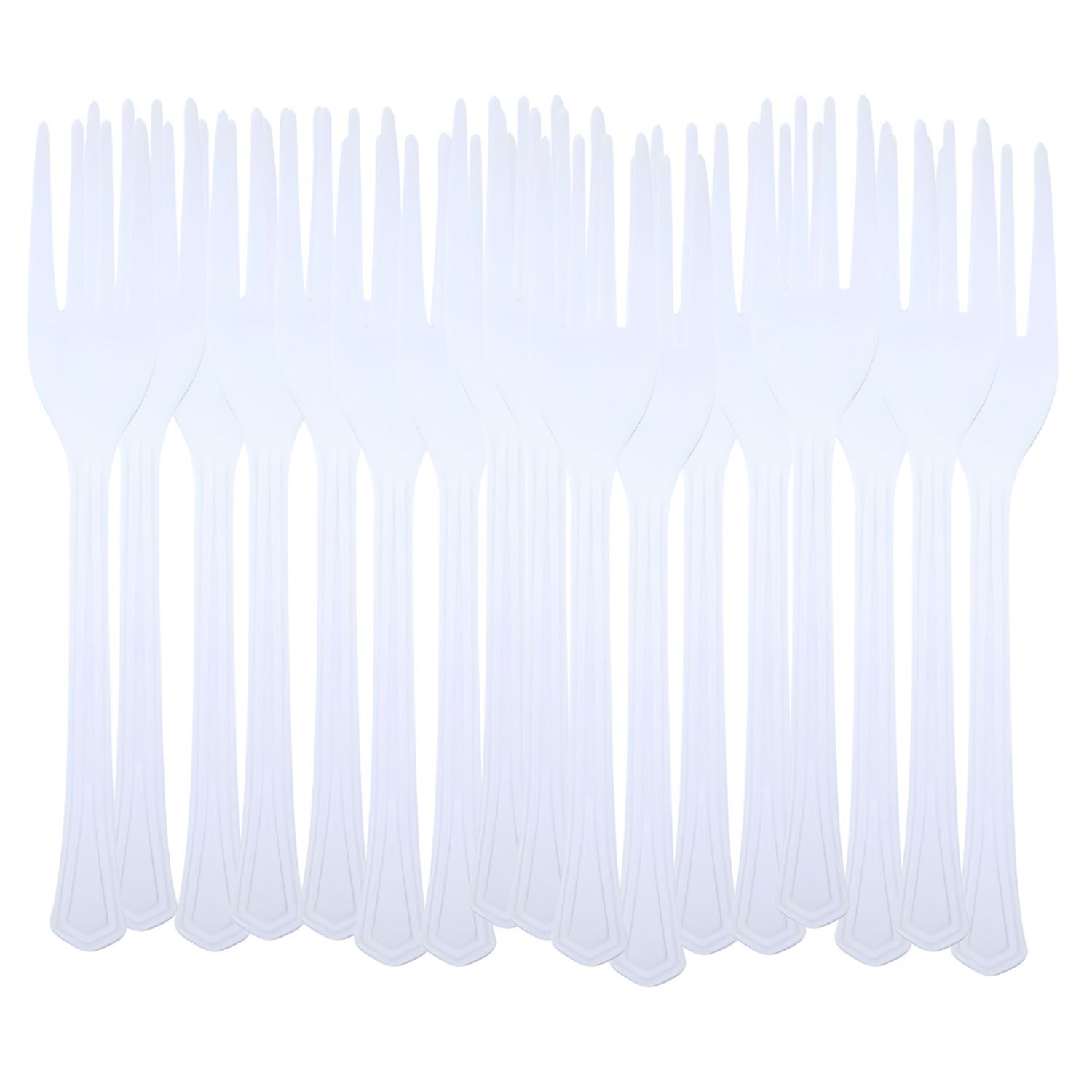 Juego De Tenedores Desechables 13cm Blancos De 20 Piezas image number 1.0