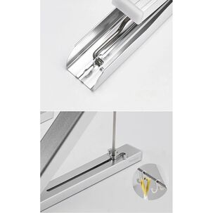 Colgador Ropa Plegable Tendedero Retráctil Gris Montado