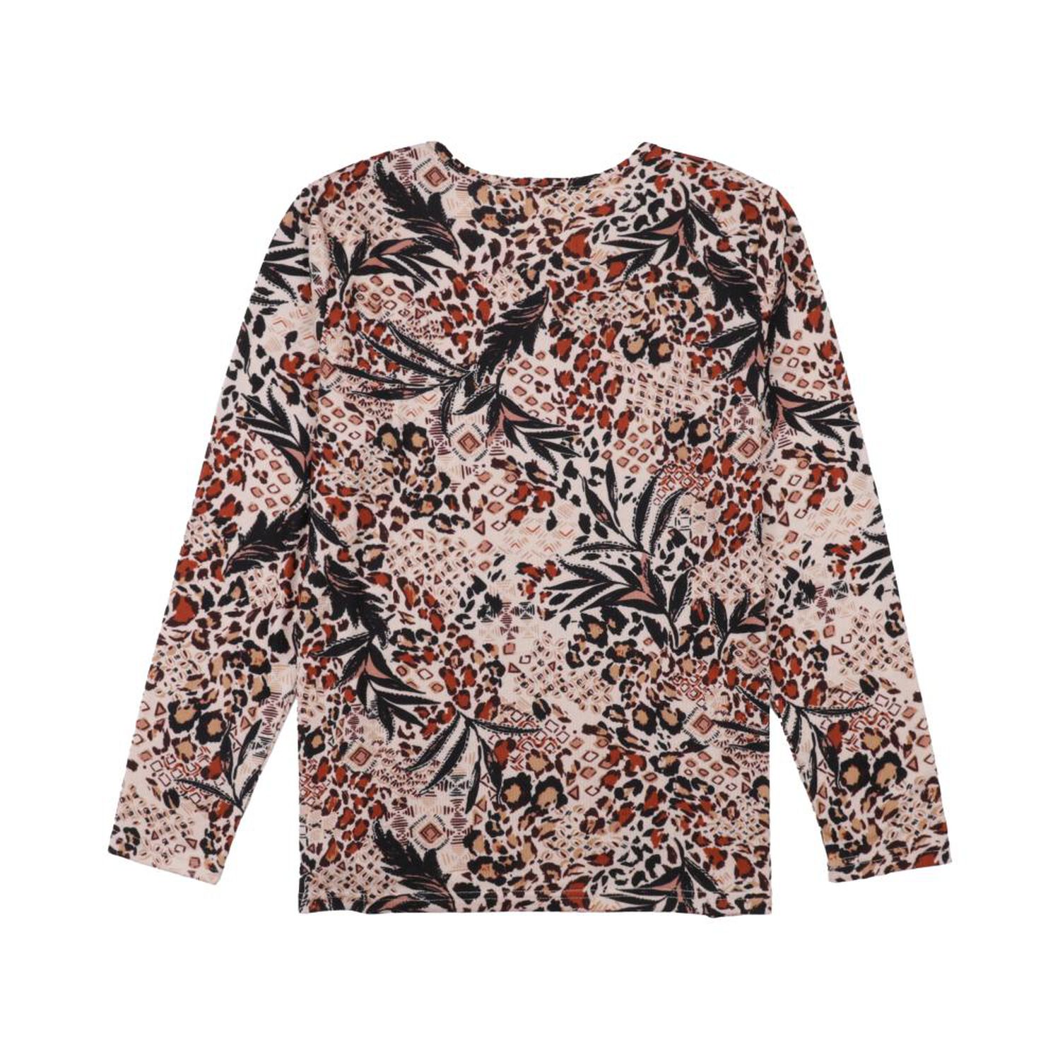 Sweater Print Regular Manga Larga Cuello Redondo Mujer Geeps image number 1.0