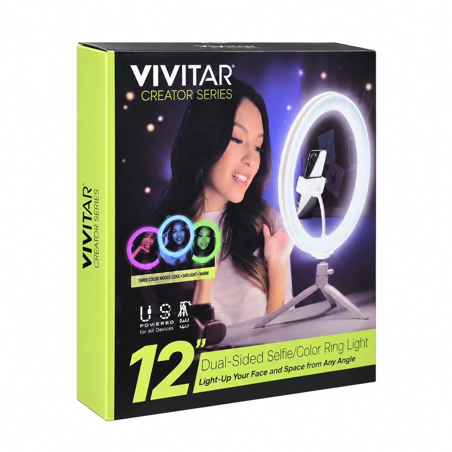 Aro De Luz Multicolor Rgb 12" Con Soporte Para Smartphone image number 8.0