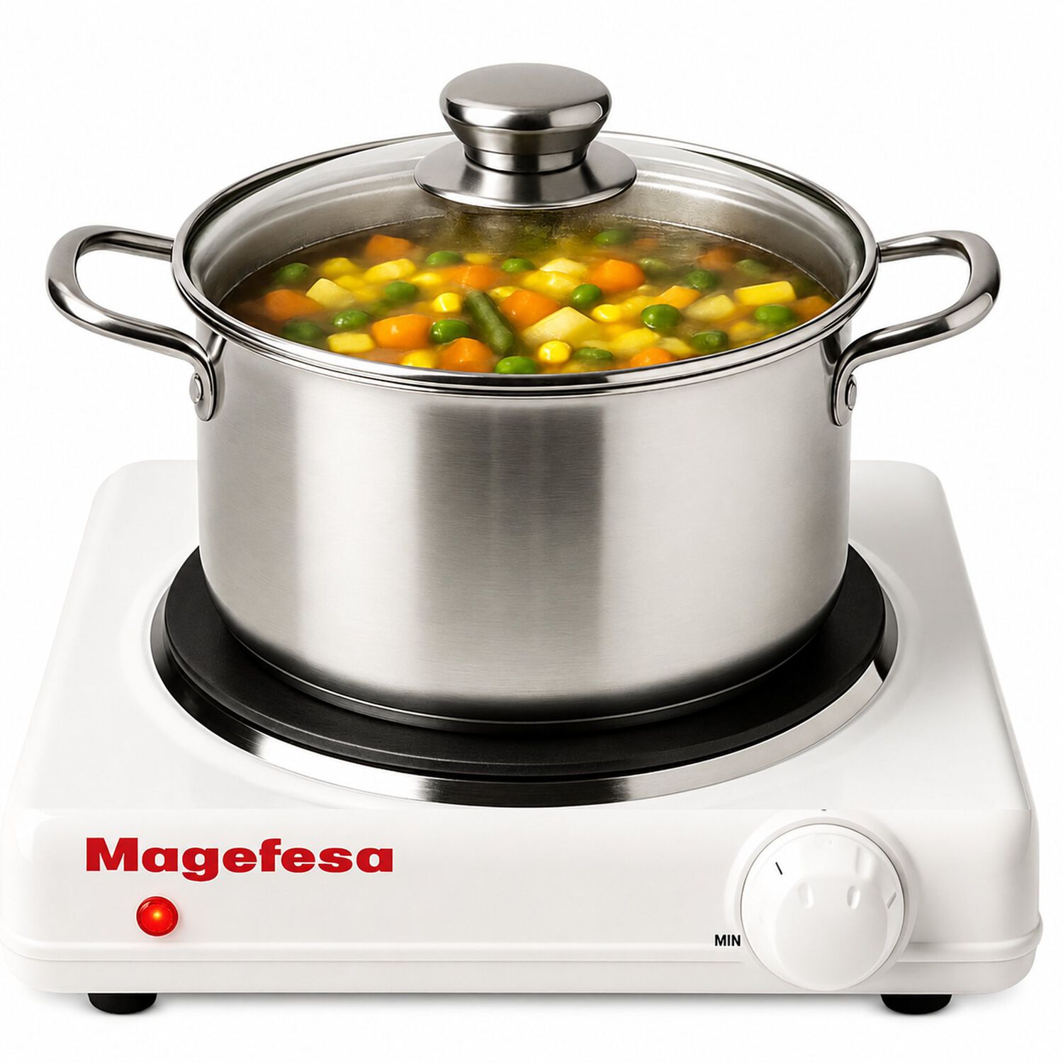 Cocina Electrica Magefesa Dinamic Inox Single Mgf8012 1500w image number 8.0