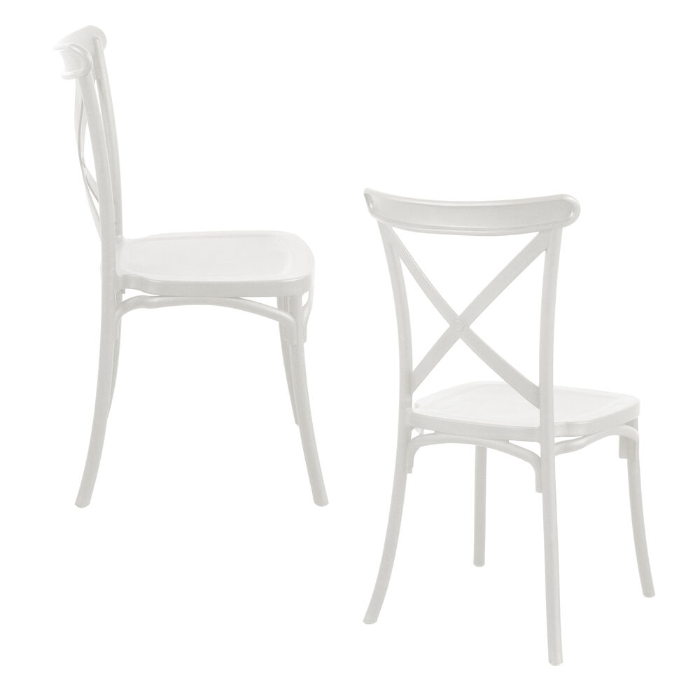 Silla Terraza Plástica Petra Blancas image number 3.0