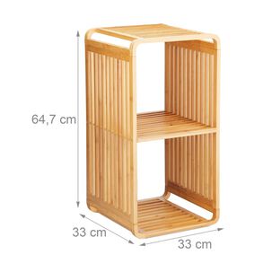 Estante Organizadores De Almacenamiento 2 Estantes Bamb&uacute;
