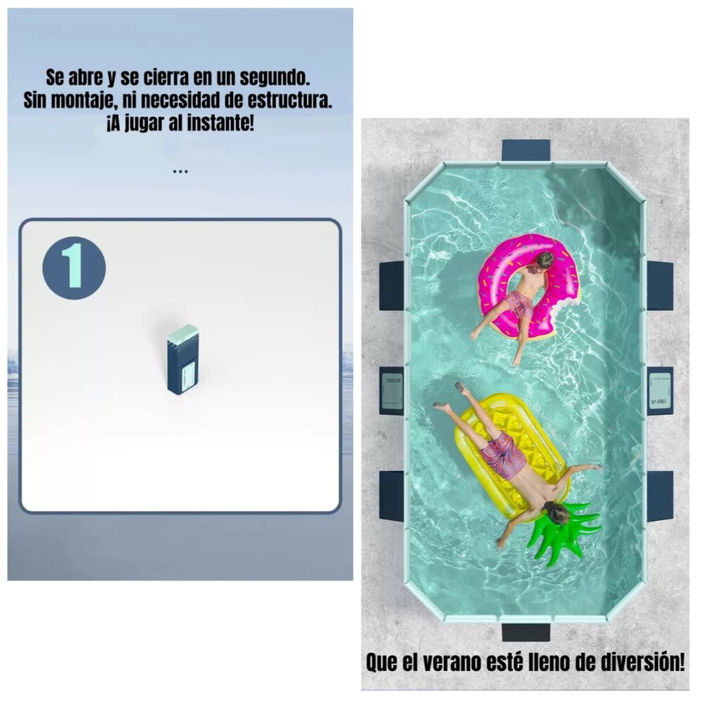 Piscina Plegable No Requiere Inflado 400cm Ni&ntilde;os Lubabycas image number 6.0