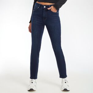 Jeans Tiro Medio Skinny Bigotes Mujer Freedom