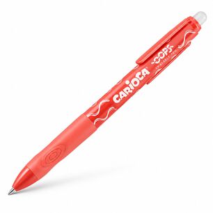 Bol&iacute;grafo Borrable Carioca Oops Rojo Retr&aacute;ctil - Ps