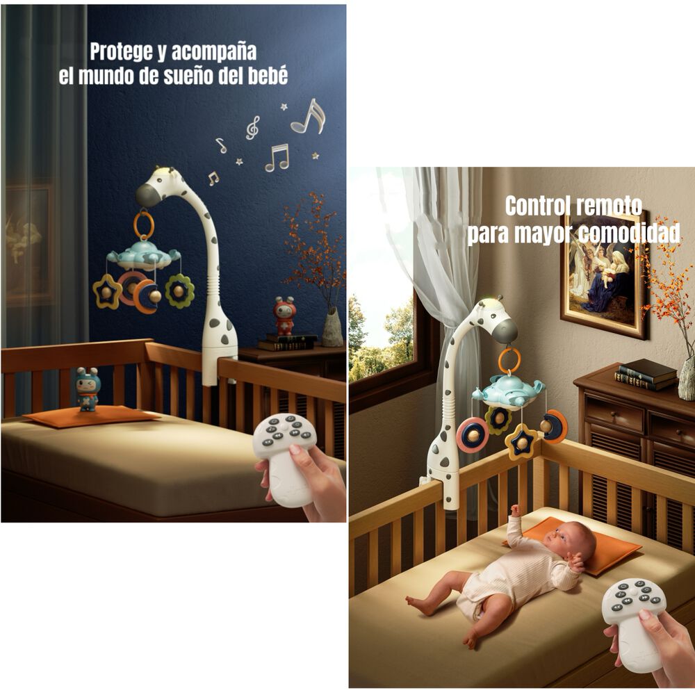 Móvil Y Proyector Luz Espanta Cuco Control Tm177 Lubabycas image number 2.0