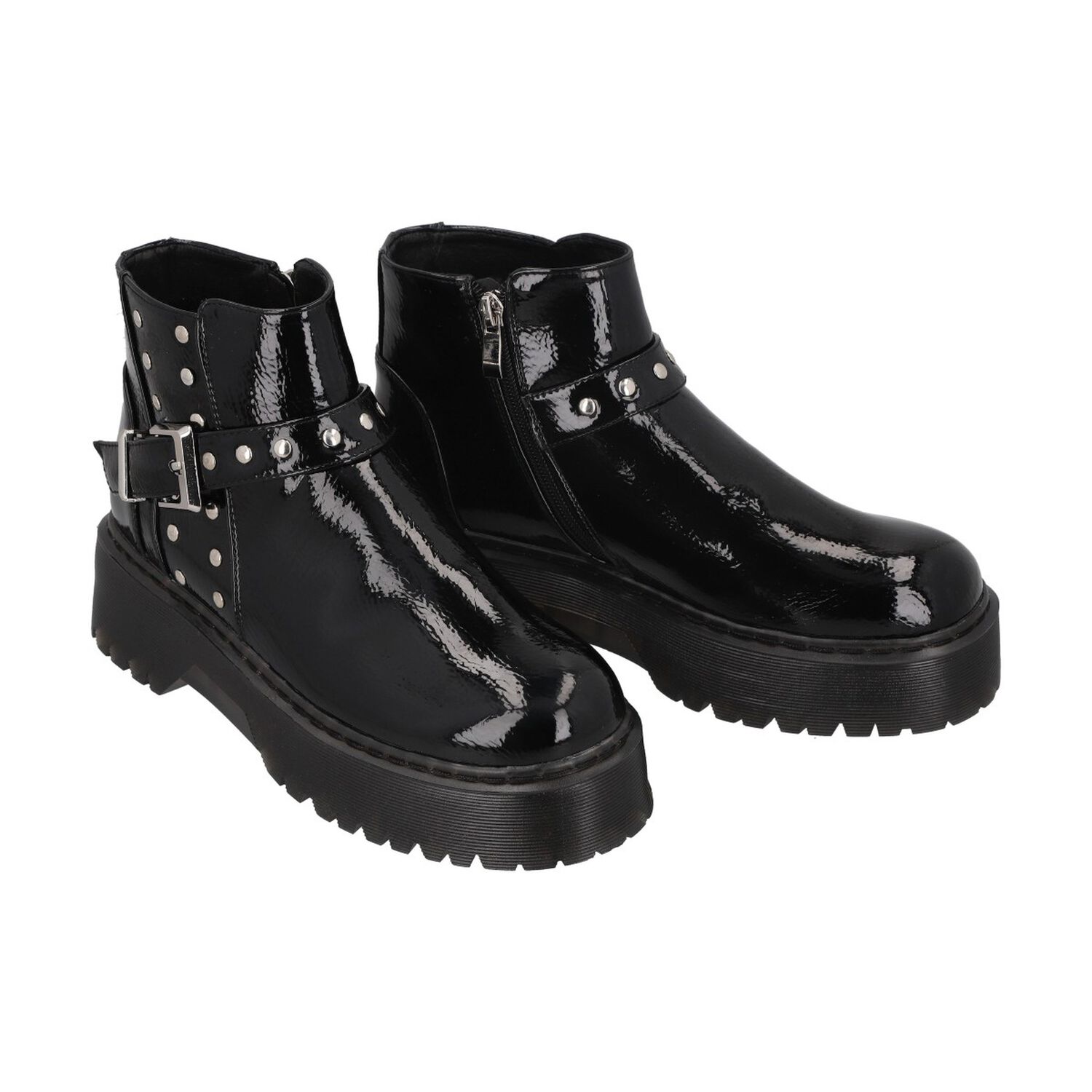 Botin Casual Mujer Negro Plataforma Rob 53 Police image number 1.0