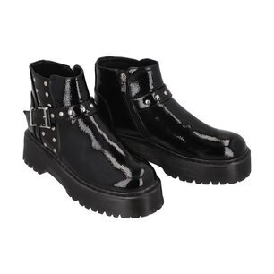 Botin Casual Mujer Negro Plataforma Rob 53 Police