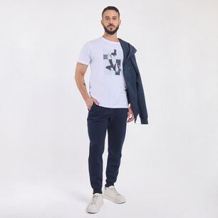 Pantal&oacute;n Liso Tiro Medio Regular Hombre Az Black
