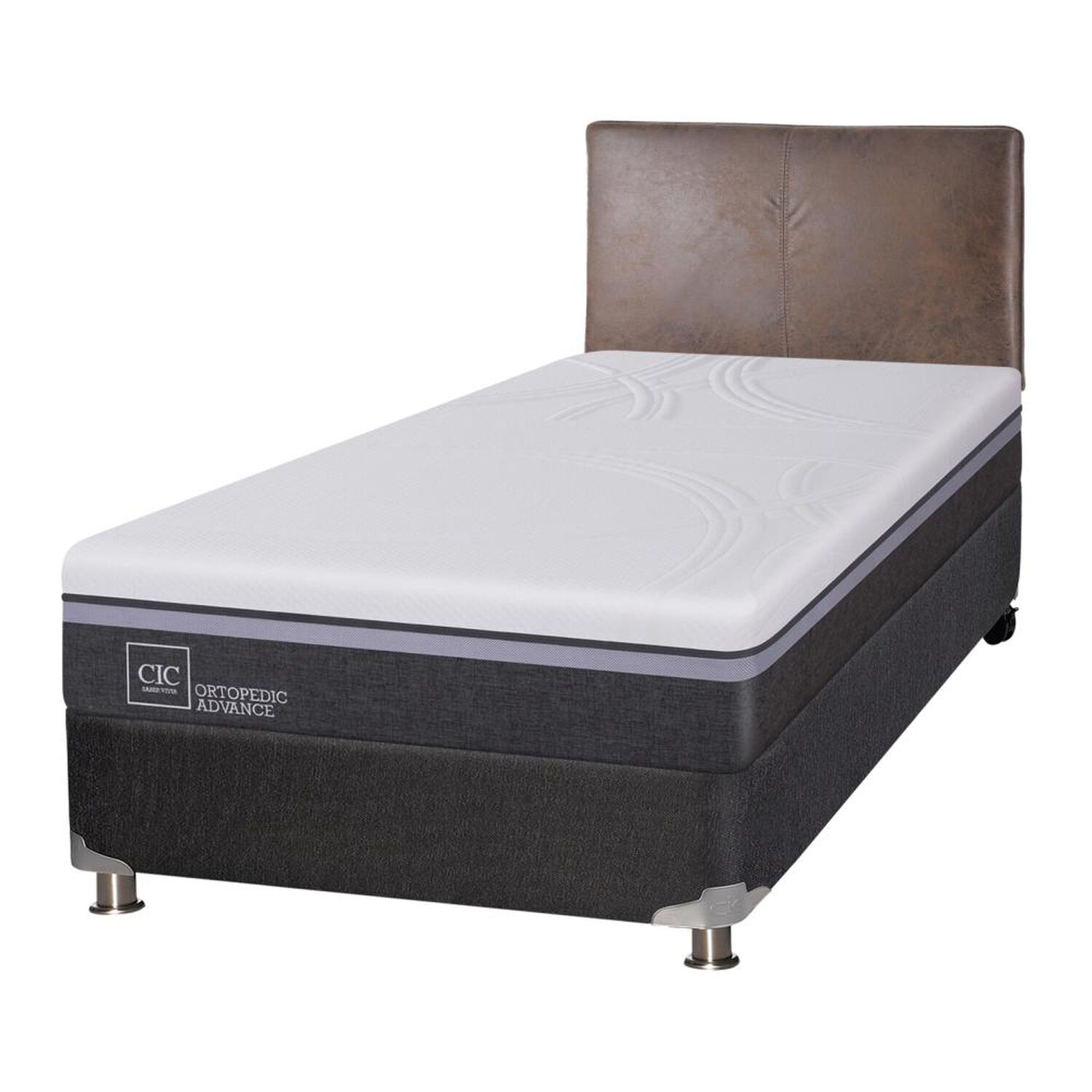 Box Spring Cic Ortopedic / 1.5 Plazas / Base Normal + Respaldo image number 1.0