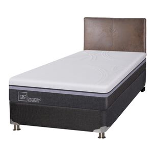 Box Spring Cic Ortopedic / 1.5 Plazas / Base Normal + Respaldo