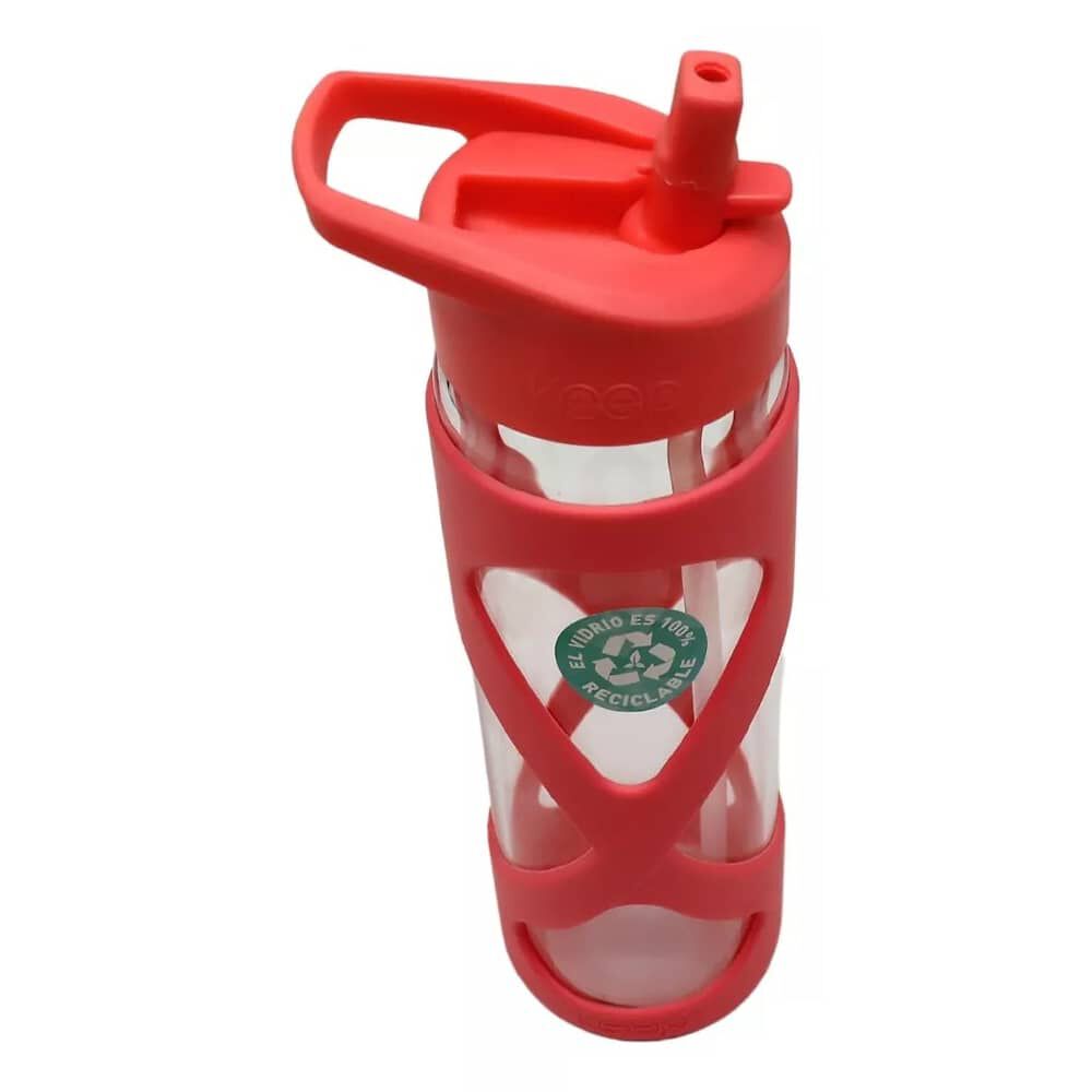 Botella Keep Vidrio 532ml Hidratacion Deportes Outdoor Rosa image number 0.0