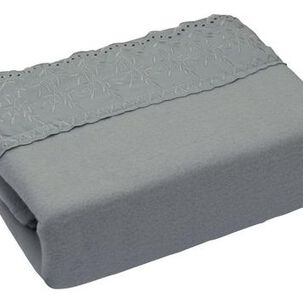 Sabana Andes Polar Broderie Gris 2 Plazas