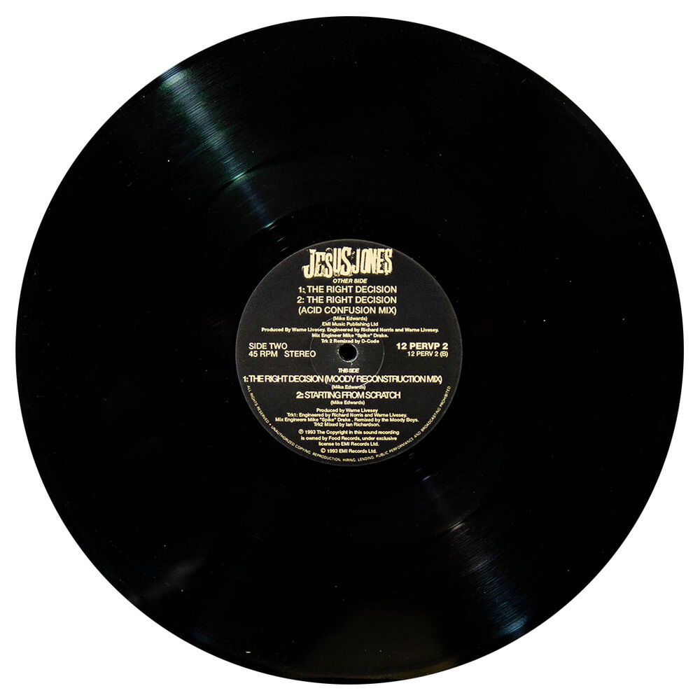 Jesus Jones - The Right Decision | 12" Maxi Single Usado image number 3.0
