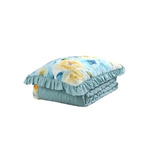 Quilt Andes Ruffles Aqua 1.5 Plazas